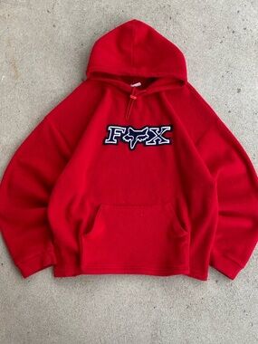 90s Red Fox Racing Fleece Hoodie